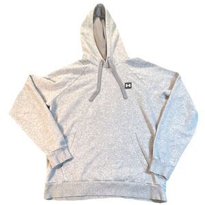Under Armour Hoodie Mens Medium Gray Sweatshirt Loose Pullover Cold Gear Sweater
